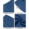imageCOOFANDY Mens Linen Shorts Casual Summer Beach Shorts Elastic Waist Drawstring Vacation Shorts with PocketsDark Blue