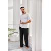imageCOOFANDY Mens Open Bottom Sweatpants Casual Yoga Pants Lightweight Jogger Lounge Pants with Pockets2 Pack BlackLight Heather Grey