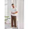 imageCOOFANDY Mens Open Bottom Sweatpants Casual Yoga Pants Lightweight Jogger Lounge Pants with PocketsBrown