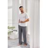 imageCOOFANDY Mens Open Bottom Sweatpants Casual Yoga Pants Lightweight Jogger Lounge Pants with PocketsDark Grey