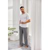 imageCOOFANDY Mens Open Bottom Sweatpants Casual Yoga Pants Lightweight Jogger Lounge Pants with PocketsHeather Grey