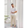 imageCOOFANDY Mens Open Bottom Sweatpants Casual Yoga Pants Lightweight Jogger Lounge Pants with PocketsLight Khaki