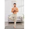 imageCOOFANDY Mens Open Bottom Sweatpants Casual Yoga Pants Lightweight Jogger Lounge Pants with PocketsLight Khaki