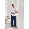 imageCOOFANDY Mens Open Bottom Sweatpants Casual Yoga Pants Lightweight Jogger Lounge Pants with PocketsNavy Blue
