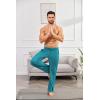 imageCOOFANDY Mens Open Bottom Sweatpants Casual Yoga Pants Lightweight Jogger Lounge Pants with PocketsOcean Blue