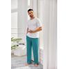 imageCOOFANDY Mens Open Bottom Sweatpants Casual Yoga Pants Lightweight Jogger Lounge Pants with PocketsOcean Blue