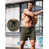imageCOOFANDY Mens Running Athletic Shorts 5 Inch 2 Pack Gym Workout Shorts Fitted Exercise Hiking Shorts with Zipper Pocket01army GreenBlack