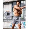 imageCOOFANDY Mens Running Athletic Shorts 5 Inch 2 Pack Gym Workout Shorts Fitted Exercise Hiking Shorts with Zipper Pocket01blackGrey