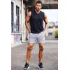 imageCOOFANDY Mens Running Athletic Shorts 5 Inch 2 Pack Gym Workout Shorts Fitted Exercise Hiking Shorts with Zipper Pocket01blackGrey