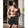 imageCOOFANDY Mens Running Athletic Shorts 5 Inch 2 Pack Gym Workout Shorts Fitted Exercise Hiking Shorts with Zipper PocketBlack StripesGrey