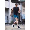 imageCOOFANDY Mens Running Athletic Shorts 5 Inch 2 Pack Gym Workout Shorts Fitted Exercise Hiking Shorts with Zipper PocketBlackBlue