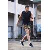 imageCOOFANDY Mens Running Athletic Shorts 5 Inch 2 Pack Gym Workout Shorts Fitted Exercise Hiking Shorts with Zipper PocketCamo ArmyBlack