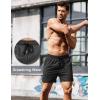 imageCOOFANDY Mens Running Athletic Shorts 5 Inch 2 Pack Gym Workout Shorts Fitted Exercise Hiking Shorts with Zipper PocketDark GreyNavy Blue