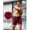 imageCOOFANDY Mens Running Athletic Shorts 5 Inch 2 Pack Gym Workout Shorts Fitted Exercise Hiking Shorts with Zipper PocketDark RedBlack