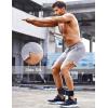 imageCOOFANDY Mens Running Athletic Shorts 5 Inch 2 Pack Gym Workout Shorts Fitted Exercise Hiking Shorts with Zipper PocketKhakiGreyBlack