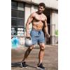 imageCOOFANDY Mens Running Athletic Shorts 5 Inch 2 Pack Gym Workout Shorts Fitted Exercise Hiking Shorts with Zipper PocketLight BlueGrey