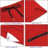imageCOOFANDY Mens Running Athletic Shorts 5 Inch 2 Pack Gym Workout Shorts Fitted Exercise Hiking Shorts with Zipper PocketOrangeRed