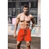 imageCOOFANDY Mens Running Athletic Shorts 5 Inch 2 Pack Gym Workout Shorts Fitted Exercise Hiking Shorts with Zipper PocketOrangeRed