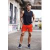 imageCOOFANDY Mens Running Athletic Shorts 5 Inch 2 Pack Gym Workout Shorts Fitted Exercise Hiking Shorts with Zipper PocketOrangeRed