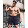 imageCOOFANDY Mens Running Athletic Shorts 5 Inch 2 Pack Gym Workout Shorts Fitted Exercise Hiking Shorts with Zipper PocketRedNavy Blue