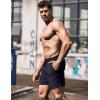imageCOOFANDY Mens Running Athletic Shorts 5 Inch 2 Pack Gym Workout Shorts Fitted Exercise Hiking Shorts with Zipper PocketRedNavy Blue