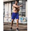 imageCOOFANDY Mens Running Athletic Shorts 5 Inch 2 Pack Gym Workout Shorts Fitted Exercise Hiking Shorts with Zipper PocketRoyal BlueDeep Purple