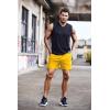 imageCOOFANDY Mens Running Athletic Shorts 5 Inch 2 Pack Gym Workout Shorts Fitted Exercise Hiking Shorts with Zipper PocketYellowGreen
