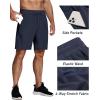 imageCOOFANDY Mens Running Athletic Shorts 9quot Gym Workout Lightweight Elastic Waist Sports ShortsDark GreyNavy Blue