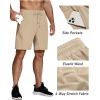 imageCOOFANDY Mens Running Athletic Shorts 9quot Gym Workout Lightweight Elastic Waist Sports ShortsKhakiLight Grey
