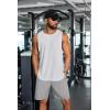 imageCOOFANDY Mens Running Athletic Shorts 9quot Gym Workout Lightweight Elastic Waist Sports ShortsKhakiLight Grey