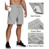 imageCOOFANDY Mens Running Athletic Shorts 9quot Gym Workout Lightweight Elastic Waist Sports ShortsLight Grey