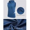 imageCOOFANDY Mens Sleeveless Workout Hoodie Shorts Set 2 Piece Outfits Hooded Tank Tops Gym Tracksuit SweatsuitsBlue