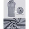 imageCOOFANDY Mens Sleeveless Workout Hoodie Shorts Set 2 Piece Outfits Hooded Tank Tops Gym Tracksuit SweatsuitsLight Grey