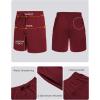 imageCOOFANDY Mens Sleeveless Workout Hoodie Shorts Set 2 Piece Outfits Hooded Tank Tops Gym Tracksuit SweatsuitsWine Red