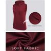 imageCOOFANDY Mens Sleeveless Workout Hoodie Shorts Set 2 Piece Outfits Hooded Tank Tops Gym Tracksuit SweatsuitsWine Red