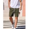 imageCOOFANDY Mens Sweat Shorts 9quot Drawstring Elastic Waist Gym Workout Shorts Casual Athletic Jogger Knit Shorts with PocketsArmy Green