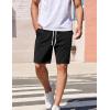 imageCOOFANDY Mens Sweat Shorts 9quot Drawstring Elastic Waist Gym Workout Shorts Casual Athletic Jogger Knit Shorts with PocketsBlack