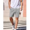 imageCOOFANDY Mens Sweat Shorts 9quot Drawstring Elastic Waist Gym Workout Shorts Casual Athletic Jogger Knit Shorts with PocketsLight Grey