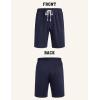 imageCOOFANDY Mens Sweat Shorts 9quot Drawstring Elastic Waist Gym Workout Shorts Casual Athletic Jogger Knit Shorts with PocketsNavy Blue