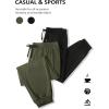 imageCOOFANDY Mens Sweatpants Joggers Workout Casual Athletic Gym Pants Lightweight Elastic Wasit Sweatpants with Pockets2 Pack BlackArmy Green