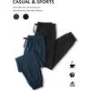 imageCOOFANDY Mens Sweatpants Joggers Workout Casual Athletic Gym Pants Lightweight Elastic Wasit Sweatpants with Pockets2 Pack BlackDark Blue