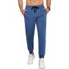 imageCOOFANDY Mens Sweatpants Joggers Workout Casual Athletic Gym Pants Lightweight Elastic Wasit Sweatpants with Pockets2 Pack BlackDark Blue