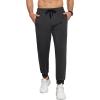 imageCOOFANDY Mens Sweatpants Joggers Workout Casual Athletic Gym Pants Lightweight Elastic Wasit Sweatpants with Pockets2 Pack BlackDark Grey