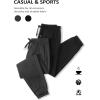 imageCOOFANDY Mens Sweatpants Joggers Workout Casual Athletic Gym Pants Lightweight Elastic Wasit Sweatpants with Pockets2 Pack BlackDark Grey