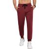 imageCOOFANDY Mens Sweatpants Joggers Workout Casual Athletic Gym Pants Lightweight Elastic Wasit Sweatpants with Pockets2 Pack BlackDark Red