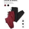 imageCOOFANDY Mens Sweatpants Joggers Workout Casual Athletic Gym Pants Lightweight Elastic Wasit Sweatpants with Pockets2 Pack BlackDark Red