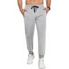 imageCOOFANDY Mens Sweatpants Joggers Workout Casual Athletic Gym Pants Lightweight Elastic Wasit Sweatpants with Pockets2 Pack BlackLight Grey