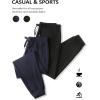 imageCOOFANDY Mens Sweatpants Joggers Workout Casual Athletic Gym Pants Lightweight Elastic Wasit Sweatpants with Pockets2 Pack BlackNavy Blue