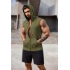 imageCOOFANDY Mens Workout Hooded Tank Tops 2 Pack Zip Up Sleeveless Gym Shirts Muscle Cut Off T Shirt Bodybuilding HoodiesArmy GreenBlack2pcs