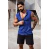 imageCOOFANDY Mens Workout Hooded Tank Tops 2 Pack Zip Up Sleeveless Gym Shirts Muscle Cut Off T Shirt Bodybuilding HoodiesBlueRed2pcs